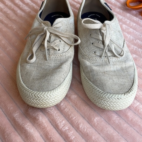 Sperry Memory Foam off white canvas sneakers size 7 - Picture 5 of 10